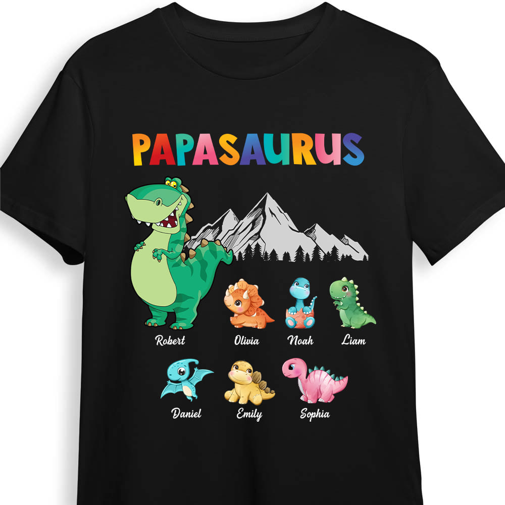 Personalized Gift For Grandpa Papasaurus Shirt Hoodie Sweatshirt 32256 Primary Mockup