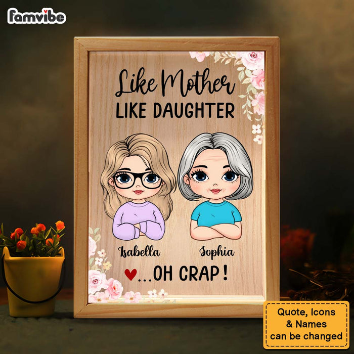 Personalized Gift For Mother And Daughter A Bond That Can't Be Broken Picture Frame Light Box 32261 1