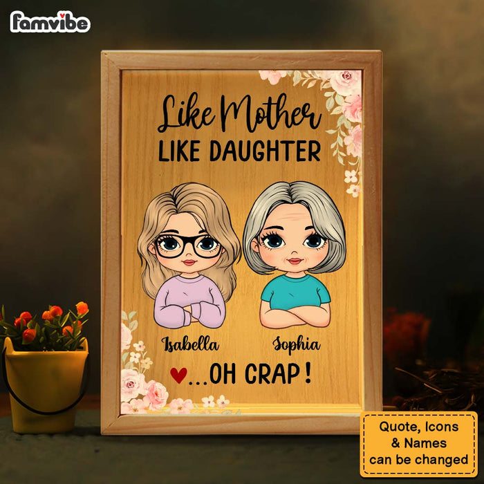 Personalized Gift For Mother And Daughter A Bond That Can't Be Broken Picture Frame Light Box 32261 1