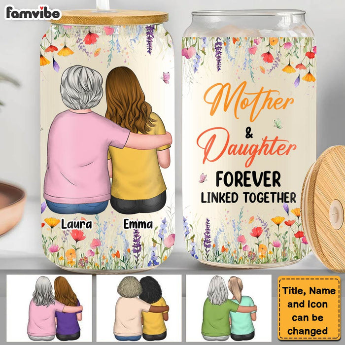 Personalized Gift For Mom Watercolor Floral Glass Can 32263 1