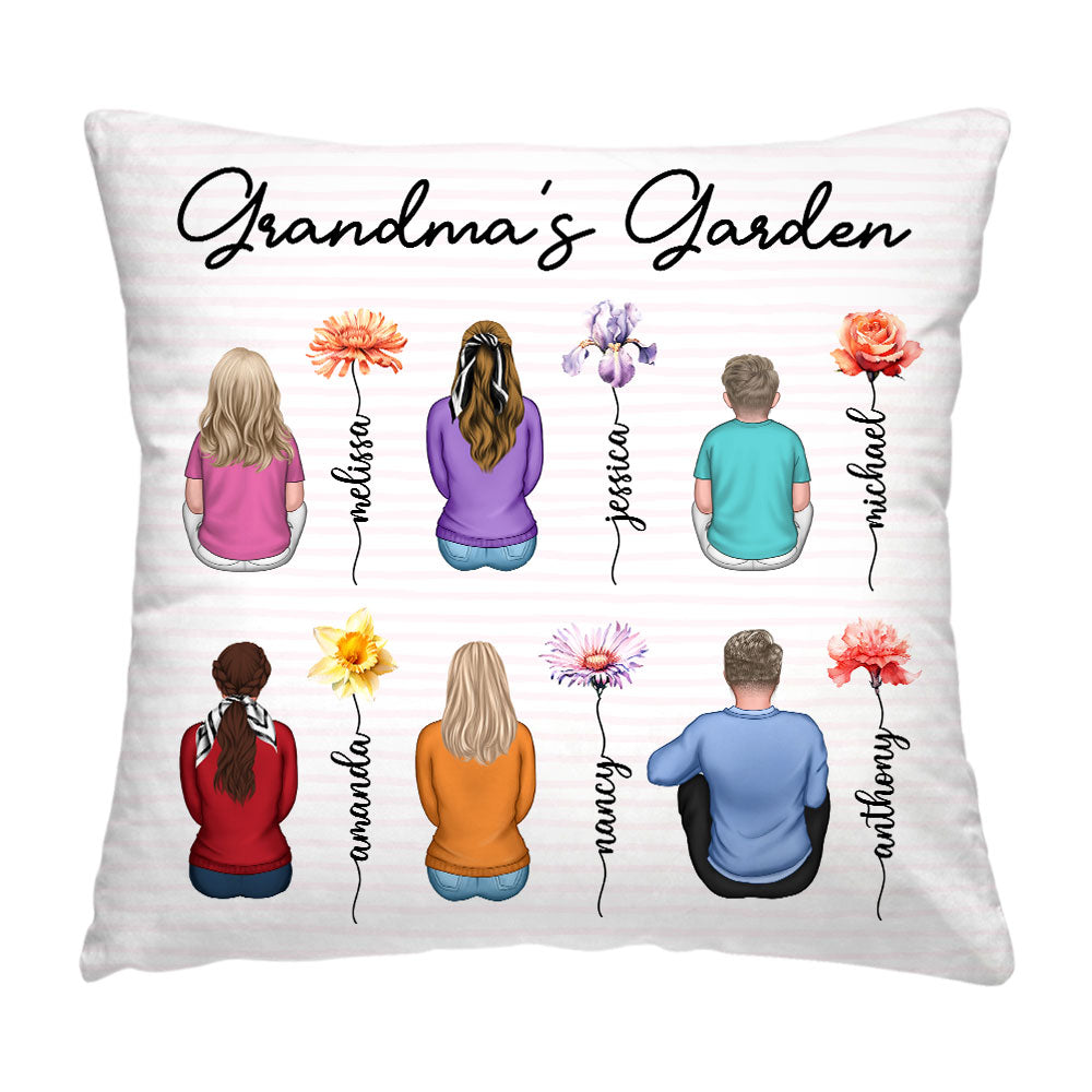 Personalized Gift For Grandma's Garden Pillow 32267 Primary Mockup