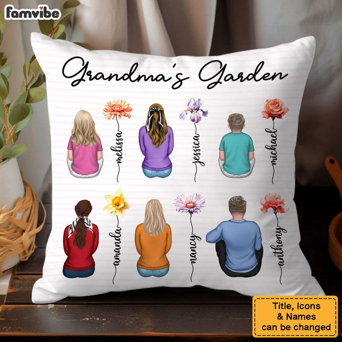 Personalized Gift For Grandma's Garden Pillow 32267 1