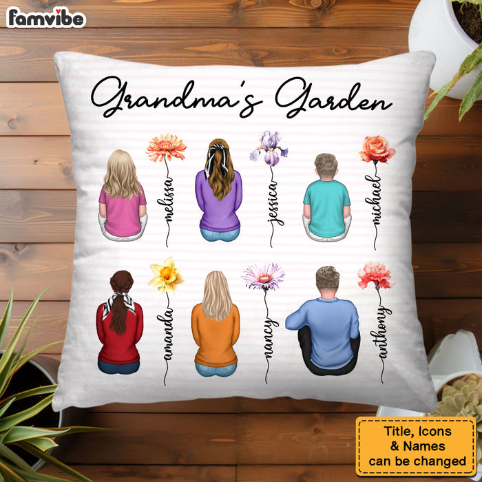 Personalized Gift For Grandma's Garden Pillow 32267 1