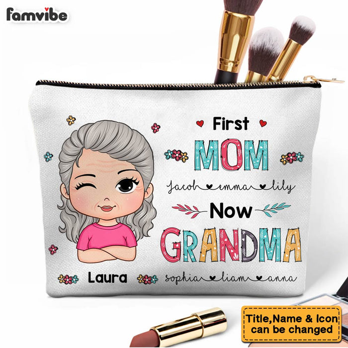Personalized Gift For Grandma First Now Cosmetic Bag 32268 1