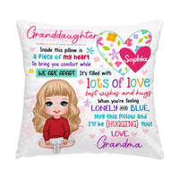 Personalized Gift For Granddaughter Piece Of My Heart Inside This Pillow 32270 thumb 1