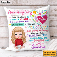Personalized Gift For Granddaughter Piece Of My Heart Inside This Pillow 32270 thumb 1
