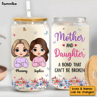 Personalized Gift For Mom Daughter A Bond That Can't Be Broken Glass Can 32271 thumb 1
