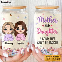 Personalized Gift For Mom Daughter A Bond That Can't Be Broken Glass Can 32271 thumb 1