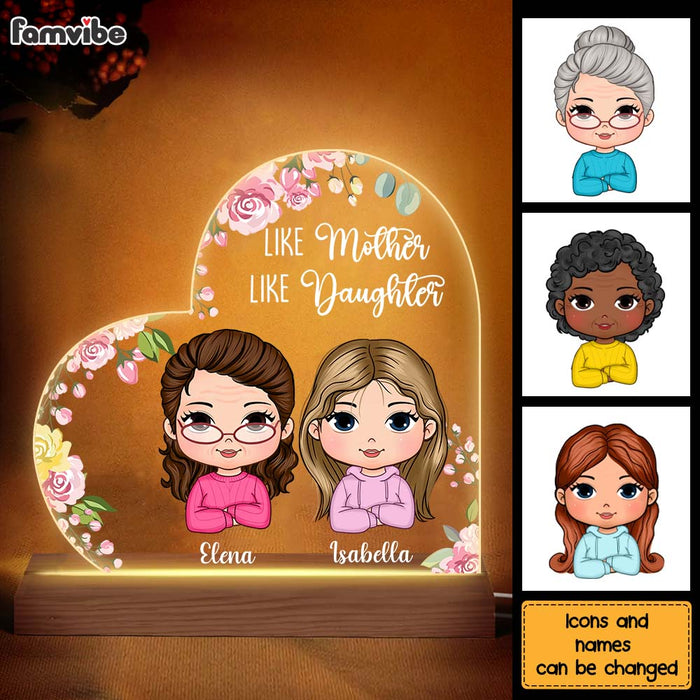 Personalized Like Mother Like Daughter Plaque LED Lamp Night Light 32280 1