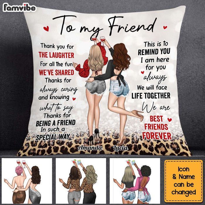 Personalized Gift For Friend Thank You For The Laughter Pillow 32282 1