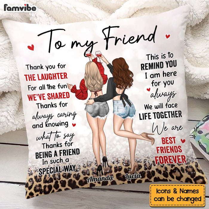 Personalized Gift For Friend Thank You For The Laughter Pillow 32282 1