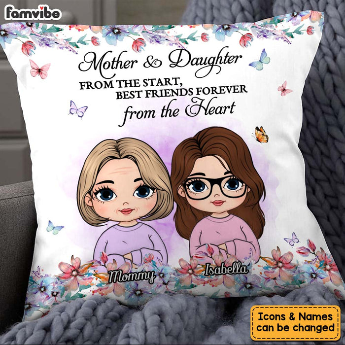 Personalized Gift For Mother And Daughter From The Start Pillow 32283 1
