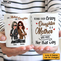 Personalized Gift For Mom Behind Every Crazy Daughter Mug 32297 thumb 1