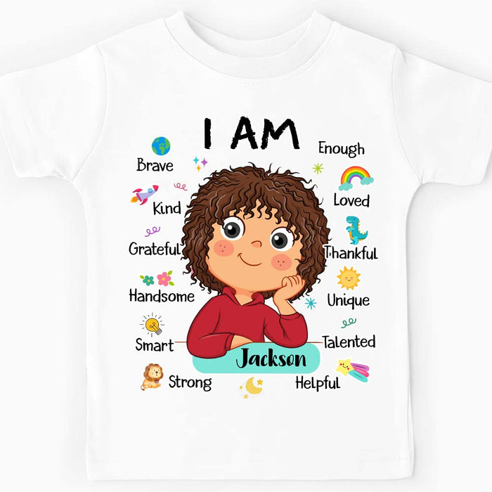 Personalized Gift For Grandson I Am Affirmation Kid T Shirt - Kid Hoodie - Kid Sweatshirt 32298 1