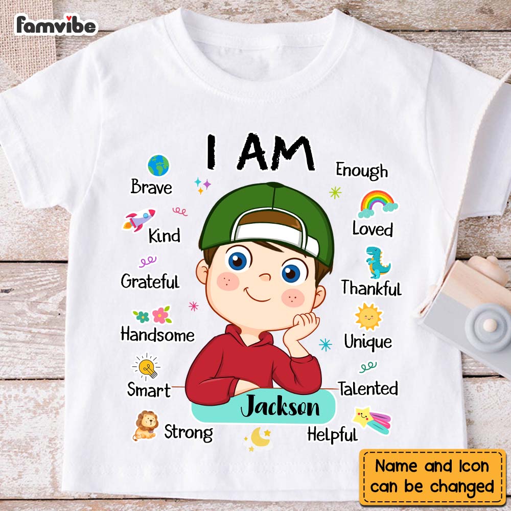 Personalized Gift For Grandson I Am Affirmation Kid T Shirt - Kid Hoodie - Kid Sweatshirt 32298 Mockup 2