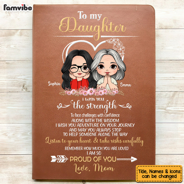 Personalized Gift For Daughter I Wish You The Strength Leather Cover Notebook 32303 1