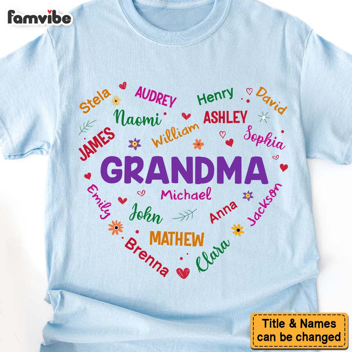 Personalized Gift For Grandma Name Shirt - Hoodie - Sweatshirt 32305 1