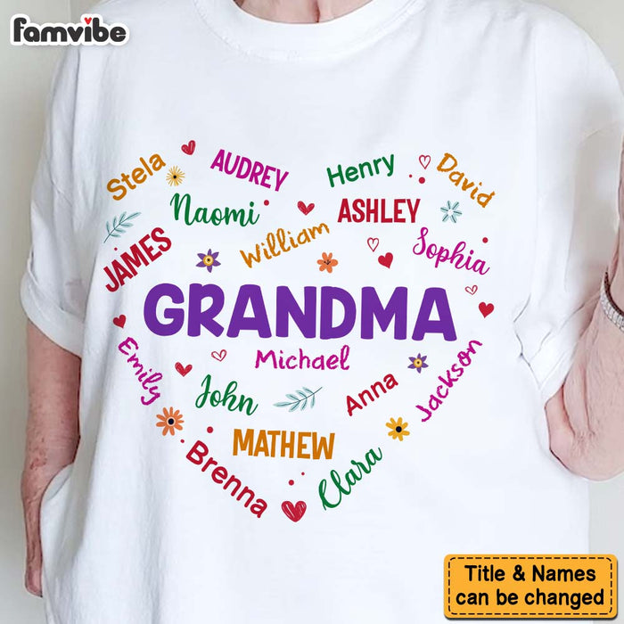 Personalized Gift For Grandma Name Shirt - Hoodie - Sweatshirt 32305 1