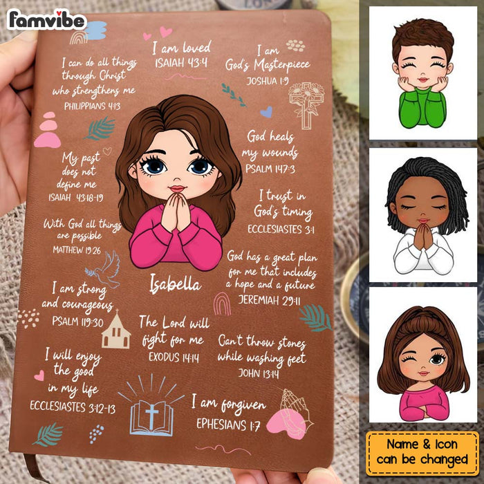 Personalized Gift For Daughter Christian Affirmation Leather Cover Notebook 32306 1