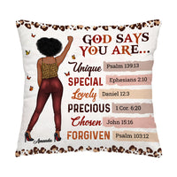 Personalized Gift For Women God Says I Am Pillow 32310 thumb 1