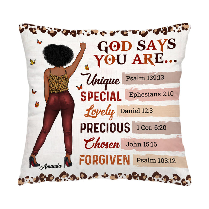 Personalized Gift For Women God Says I Am Pillow 32310 1