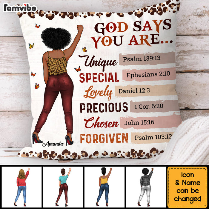 Personalized Gift For Women God Says I Am Pillow 32310 1