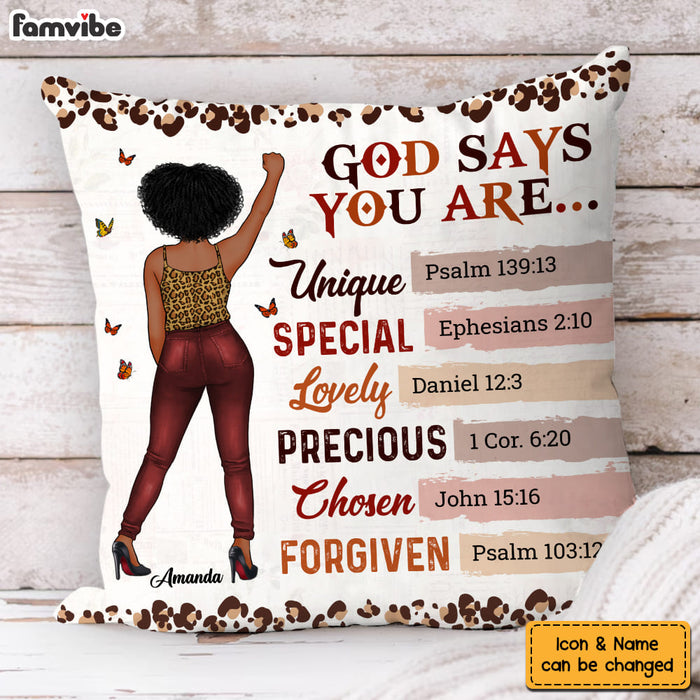 Personalized Gift For Women God Says I Am Pillow 32310 1