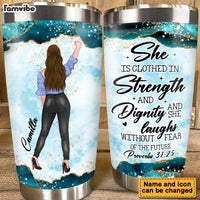 Personalized Gift For Women Agate Glitter Print Steel Tumbler 32316 thumb 1