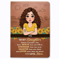 Personalized Gift For Daughter Leather Cover Notebook 32317 thumb 1