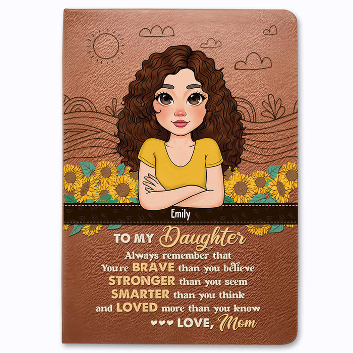 Personalized Gift For Daughter Leather Cover Notebook 32317 1