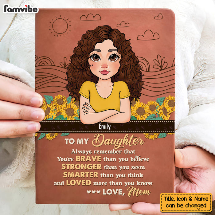 Personalized Gift For Daughter Leather Cover Notebook 32317 1