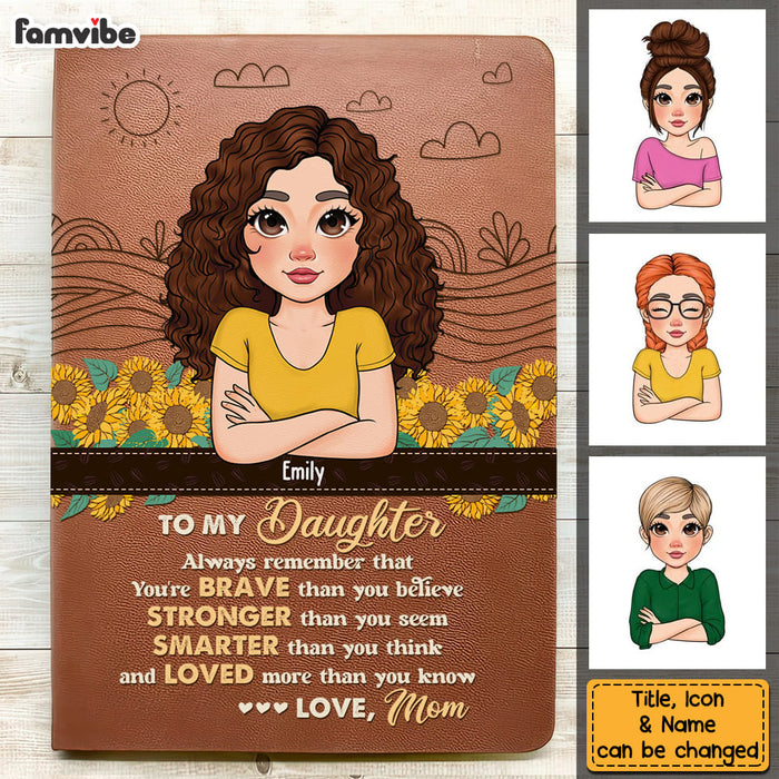 Personalized Gift For Daughter Leather Cover Notebook 32317 1
