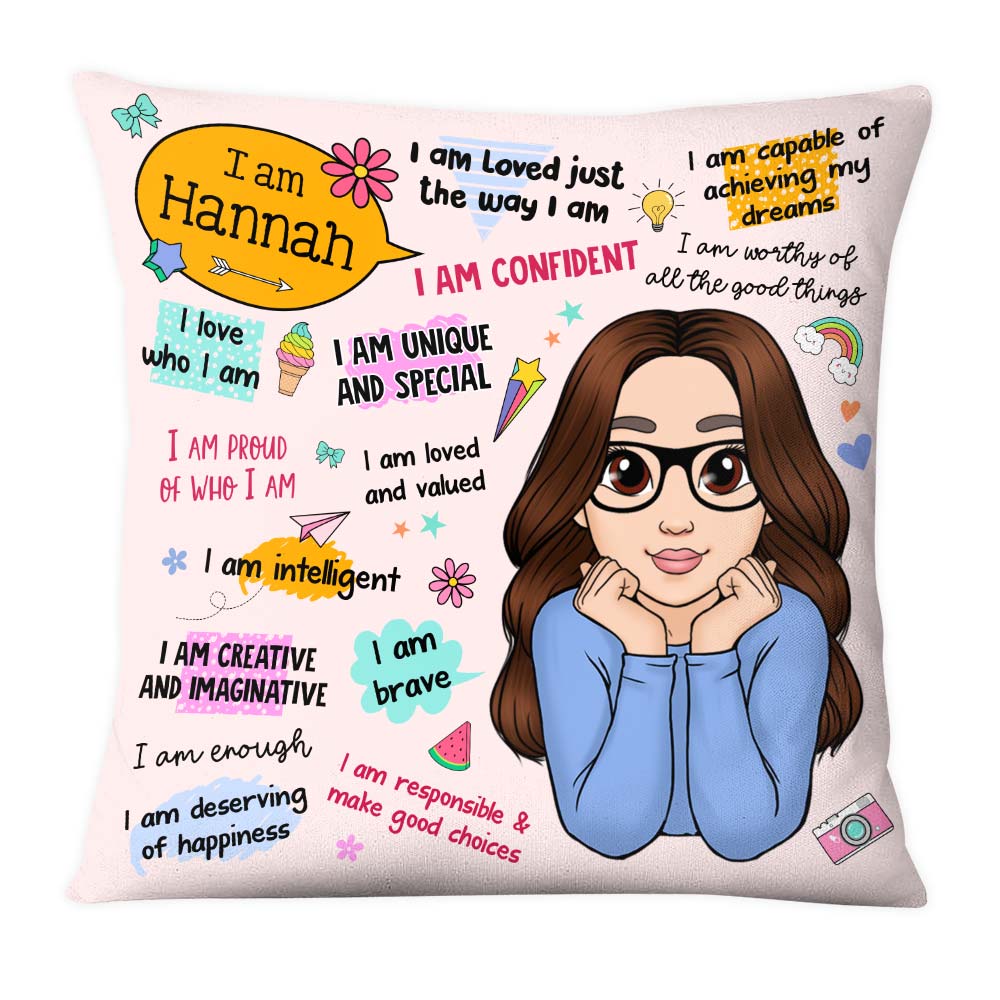Personalized Gift For Granddaughter I Love Who I Am Pillow 32322 Primary Mockup