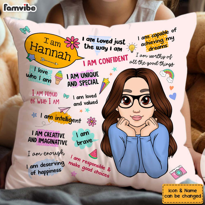 Personalized Gift For Granddaughter I Love Who I Am Pillow 32322 1