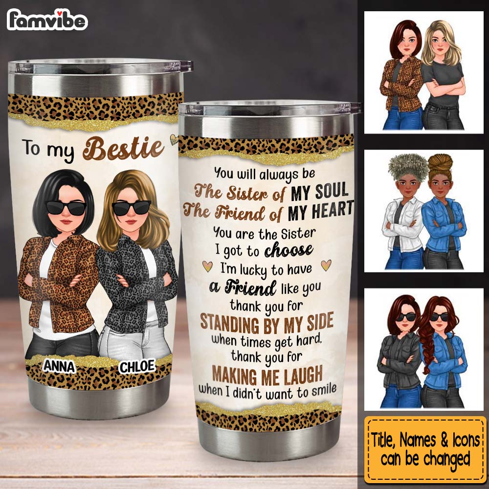 Personalized Gift For Friends My Soul Sister Steel Tumbler 32324 Primary Mockup