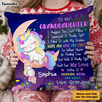 Personalized Gift For Granddaughter Unicorn Hug This Pillow 32328 thumb 1