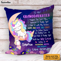 Personalized Gift For Granddaughter Unicorn Hug This Pillow 32328 thumb 1