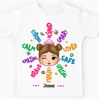 Personalized Gift For Granddaughter Affirmation Flower Kid T Shirt - Kid Hoodie - Kid Sweatshirt 32329 thumb 1