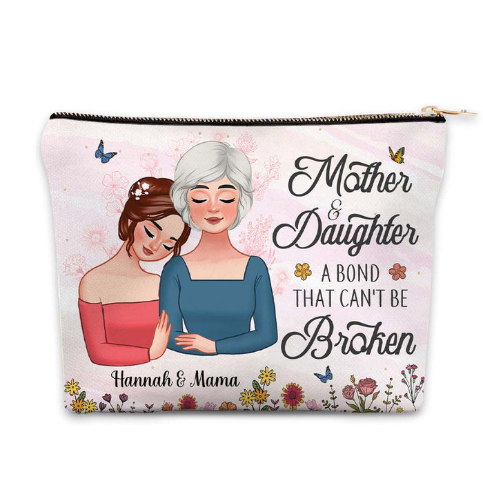 Personalized Gift For Mom Daughter A Bond That Can't Be Broken Cosmetic Bag 32331 1