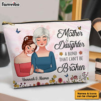 Personalized Gift For Mom Daughter A Bond That Can't Be Broken Cosmetic Bag 32331 thumb 1
