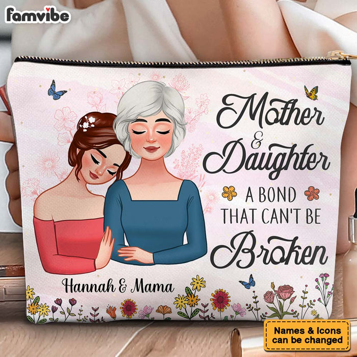 Personalized Gift For Mom Daughter A Bond That Can't Be Broken Cosmetic Bag 32331 1