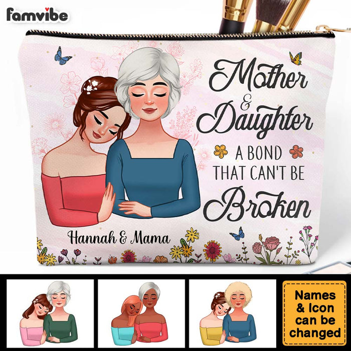 Personalized Gift For Mom Daughter A Bond That Can't Be Broken Cosmetic Bag 32331 1