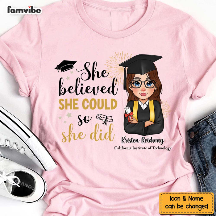 Personalized Graduation She Believed So She Did Shirt - Hoodie - Sweatshirt 32335 1