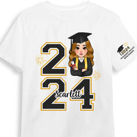 Personalized Graduation Senior Sleeve Printed T-shirt 32339 thumb 1