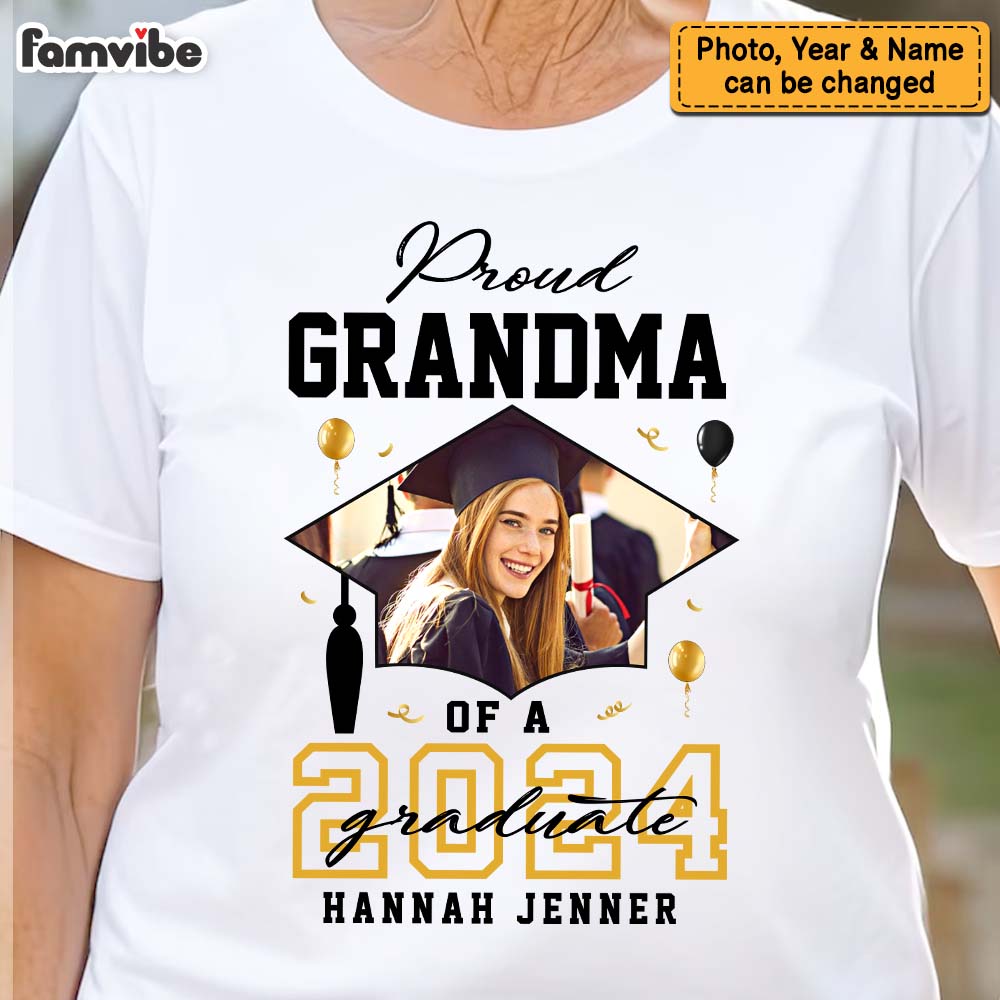 Personalized Gift For Grandma Graduation Kid Photo Custom Shirt Hoodie Sweatshirt 32350 Primary Mockup