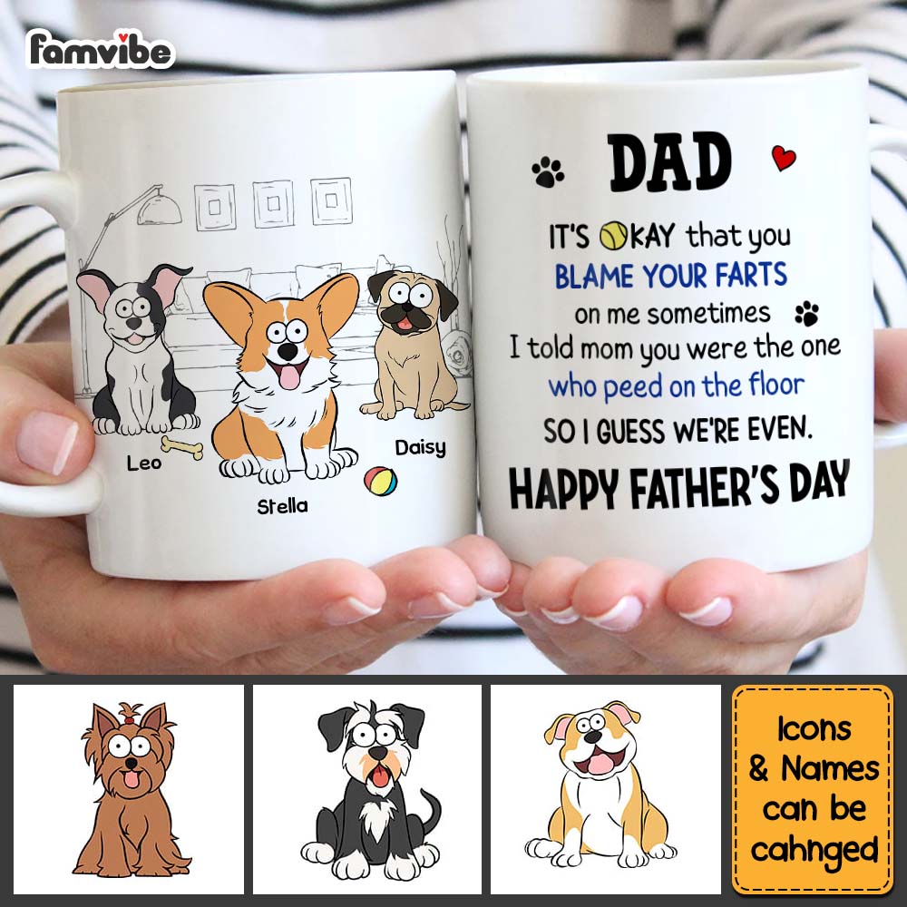 Personalized Gift For Dog Dad Funny Mug 32352 Primary Mockup