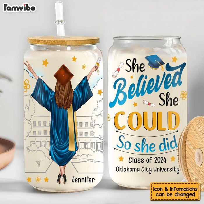 Personalized Graduation Gift She Believed Glass Can 32354 1