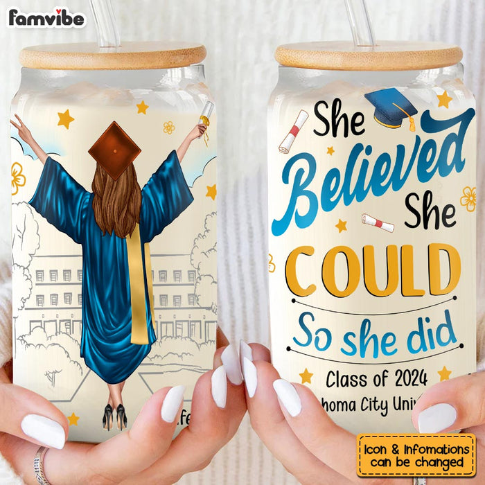 Personalized Graduation Gift She Believed Glass Can 32354 1