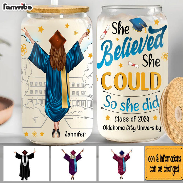 Personalized Graduation Gift She Believed Glass Can 32354 1