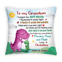 Personalized Gift For Grandson I Hugged This Soft Pillow 32355 thumb 1